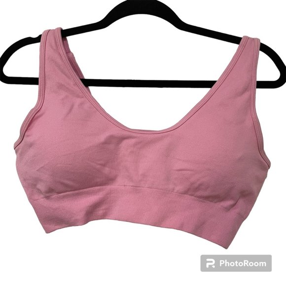 bo+tee Other - Bo+Tee Seamless Plunge Neck Sports Bra